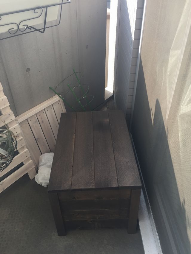 ベランダ用収納ボックス型ベンチ