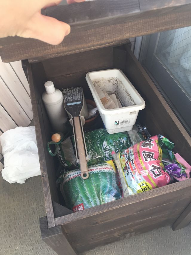 ベランダ用収納ボックス型ベンチ